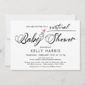 Invitation Douche virtuelle simple pour bébés (Devant)