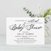 Invitation Douche virtuelle simple pour bébés (Debout devant)