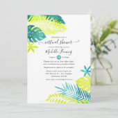 Invitation Douche virtuelle turquoise et Lemon Tropical (Debout devant)