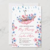 Invitation Douches d'avril mignonnes apportent le Baby shower (Devant)