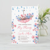 Invitation Douches d'avril mignonnes apportent le Baby shower (Debout devant)