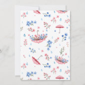 Invitation Douches d'avril mignonnes apportent le Baby shower (Dos)