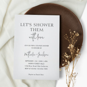 Invitation Douchons-les avec amour Mariage de douches en co