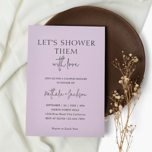 Invitation Douchons-les Lavande | Mariage de douches en coupl