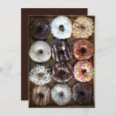 Invitation Doughnut Donuts Party (Devant / Derrière)