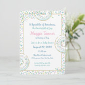 Invitation Doughnut et bonbons arroser bébé garçon douche (Debout devant)