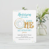 Invitation Doughnut One Sweet 1er Anniversaire (Debout devant)