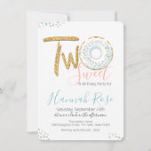 Invitation Doughnut Two Sweet 2e fête d'anniversaire (Devant)