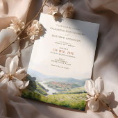 Invitation DOURO Valley Portugal Mariage Aquarelle Paysage
