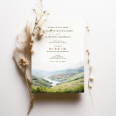 Invitation DOURO Valley Portugal Mariage Aquarelle Paysage