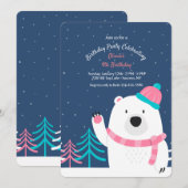 Invitation d'ours à l'écorce rose (Devant / Derrière)