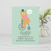 Invitation d'ours à vélo (Debout devant)
