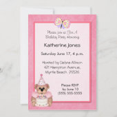 Invitation d'ours d'anniversaire (Devant)