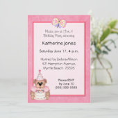 Invitation d'ours d'anniversaire (Debout devant)