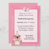 Invitation d'ours d'anniversaire (Devant / Derrière)
