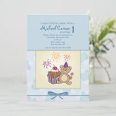 Invitation d'ours d'anniversaire (Debout devant)