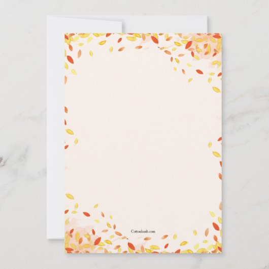 Invitation d'ours d'automne (Dos)