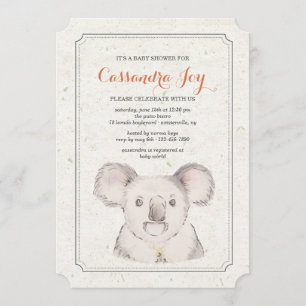 Invitation d'ours de koala