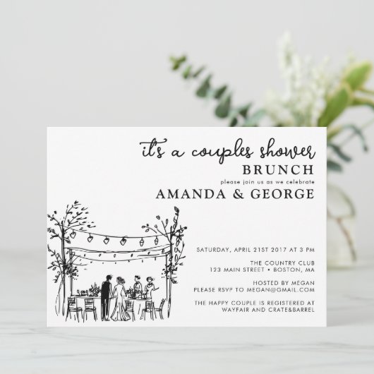 Invitation douteuse pour un brunch de douche de co (Debout devant)