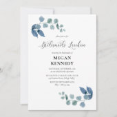 Invitation Douteux Eucalyptus Élégant Bridesmaiers Déjeuner (Devant)