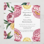 Invitation Douteux piments roses et citron pour le déjeuner (Devant / Derrière)