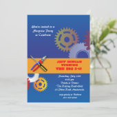 Invitation d'outils et d'engrenages (Debout devant)