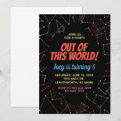 Invitation d'outre-espace hors de ce monde (Devant / Derrière)
