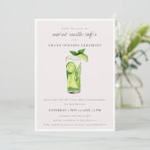 Invitation d'ouverture de Cute Lemon Drink Mint Gr (Debout devant)
