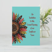 Invitation d'ouverture de la ferme de tournesol (Debout devant)