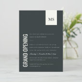 Invitation d'ouverture de Monogramme d'entreprise (Debout devant)