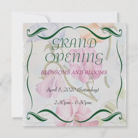 INVITATION D'OUVERTURE DU GRAND FLEUVE DE COULEUR (Devant)