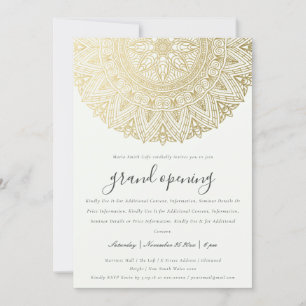 Invitation d'ouverture du Mandala Classy Gold
