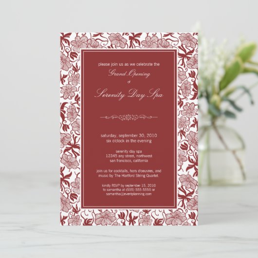 Invitation d'ouverture florale (maroon) (Debout devant)