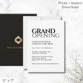 Invitation d'ouverture moderne Black White