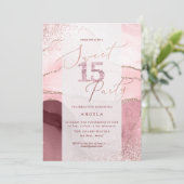 Invitation Doux 15 Parties scintillant de diamant rose Aquare (Debout devant)