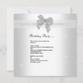 Invitation Doux 16 16e Anniversaire Argent Blanc (Dos)