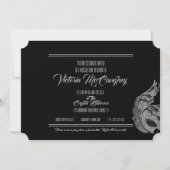 Invitation doux 16 ANNIVERSAIRE MASQUERADE billet noir & blan (Devant)