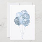 Invitation Doux 16 ballons bleu blanc gouttes de parties scin (Dos)