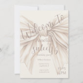 Invitation Doux 16 Bow Beige Aquarelle (Devant)