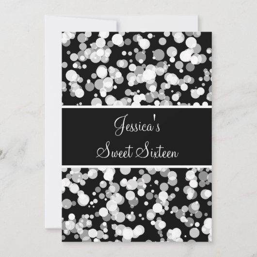 Invitation Doux 16 bulles gris noir et blanc (Devant)