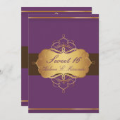 Invitation Doux 16/ chocolat prune/ tiara (Devant / Derrière)