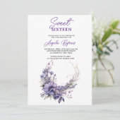 Invitation Doux 16 Elégante couleur d'eau de courge florale v (Debout devant)