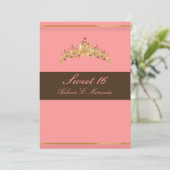 Invitation Doux 16/ joli en tiara chocolat rose (Debout devant)