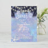 Invitation Doux 16 Palmier Tropical Elégante Aquarelle (Debout devant)