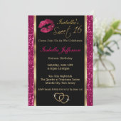 Invitation Doux 16 Parties scintillant rose (Debout devant)