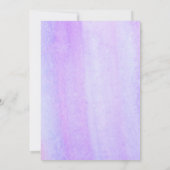 Invitation Doux 16 Rose d'aquarelle violet cadre Floral (Dos)