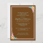 Invitation Doux 16 Seize confiseries en Turquoise et Brown (Dos)