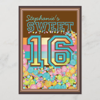 Invitation Doux 16 Seize confiseries en Turquoise et Brown