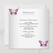 Invitation Doux 16 Seize Papillon blanc rose (Dos)