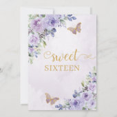 Invitation Doux 16 Seize Papillons Floraux Lilac Violet (Dos)